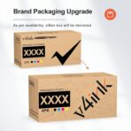v4ink 4PK Compatible TN760 Toner Replacement for Brother TN760 TN-760 TN730 TN770 Toner Cartridge for Brother HL-L2350DW HL-L2390DW HL-L2395DW HL-L2370DW MFC-L2710DW MFC-L2750DW DCP-L2550DW Printer - Image 6