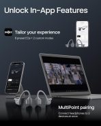 SHOKZ New OpenRun Pro 2 - Open-Ear, Bone Conduction Sport Headphones - with Reflective Strip - Sweat Resistant, Workout Headphones - Secure, Wireless, Comfortable Fit-Deep Bass and Smart Mic App - Image 9