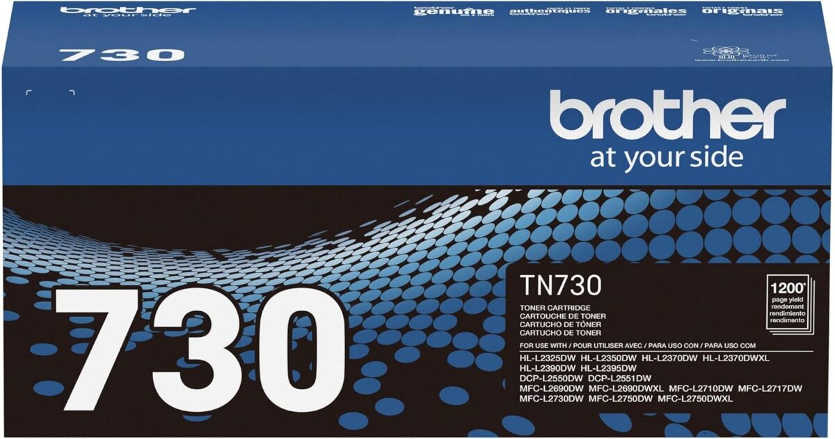 Brother Genuine Standard Yield Toner Cartridge, TN730, Replacement Black Toner, Page Yield Up To 1,200 Pages, Amazon Dash Replenishment Cartridge,1 Pack - Image 8