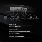 MSI MAG 341CQP QD-OLED 34" 21:9 UWQHD 175Hz Curved OLED HDR Gaming Monitor, Metallic Black - Image 4