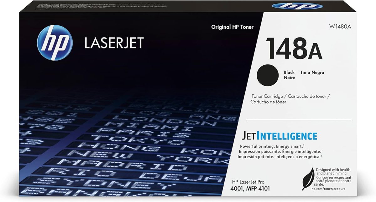 HP 148A Black Laserjet Toner Cartridge | This Cartridge Works Laserjet Pro 4001, MFP 4101 | W1480A - Image 1