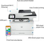 HP LaserJet Pro MFP 4101fdwe Wireless Black & White Monochrome Printer with HP+ Smart Office Features and Fax - Image 3