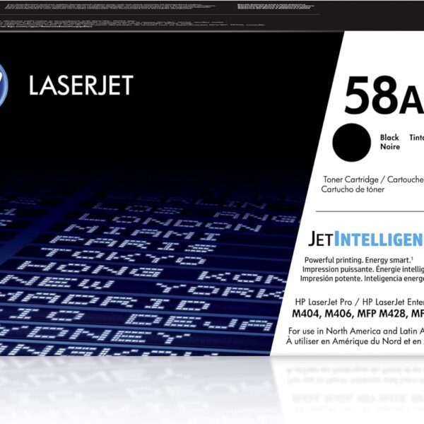 HP 58A Black Toner Cartridge | Works with HP LaserJet Enterprise M406 Series, MFP M430 Series, Pro M404 Series, M428 Series | CF258A