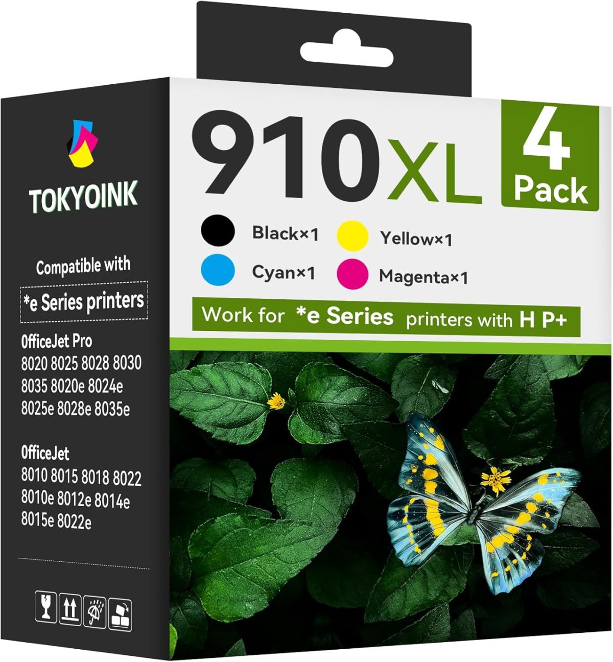 TOKYOINK 910XL Compatible Replacement for HP Ink 910XL Ink Cartridges Black Color Combo Pack for OfficeJet 8010 8010e 8015 8015e 8022 8022e OfficeJet Pro 8020 8020e 8025 8025e 8028 8028e 8035 8035e - Image 1