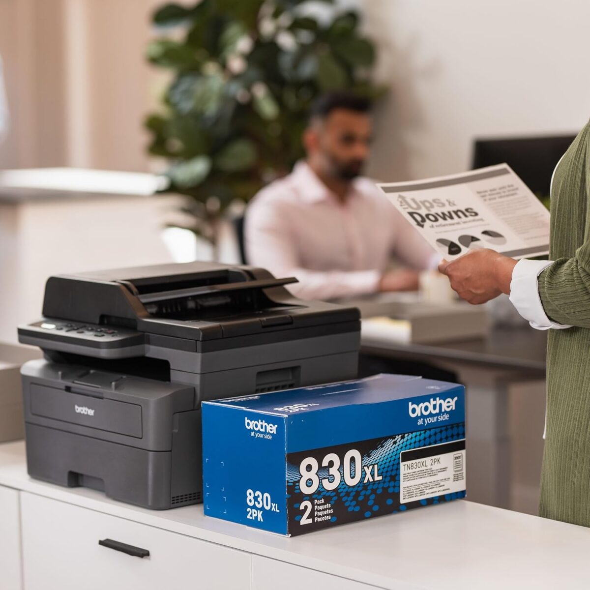 Brother DCP-L2640DW Wireless Compact Monochrome Multi-Function Laser Printer with Copy and Scan, Duplex, Mobile, Black & White | Includes Refresh Subscription Trial(1), Works with Alexa - Image 8