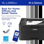 Brother HL-L2460DW Wireless Compact Monochrome Laser Printer with Duplex, Mobile Printing, Black & White Output | Includes Refresh Subscription Trial(1), Works with Alexa - Image 2