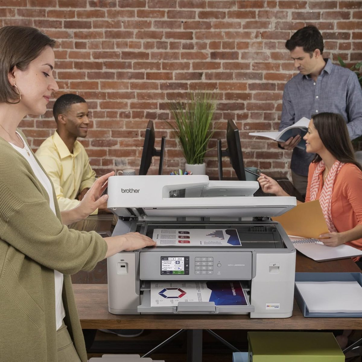 Brother MFC-J6555DW INKvestment Tank Color Inkjet All-in-One Printer with up to 1 Year of Ink in-box1 and 11” x 17” Print, Copy, scan, and fax Capabilities,White - Image 6