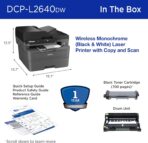 Brother DCP-L2640DW Wireless Compact Monochrome Multi-Function Laser Printer with Copy and Scan, Duplex, Mobile, Black & White | Includes Refresh Subscription Trial(1), Works with Alexa - Image 7