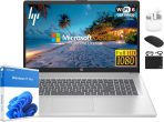 HP 2025 Pavilion Laptop, 17.3" FHD IPS Computer, 6-Core AMD Ryzen 5, 32GB RAM, 1.5TB Storage (1TB SSD + 500GB Ext), Wi-Fi 6, Webcam, Long Battery, HubxcelAccessory, Lifetime Office 2024 Windows 11 Pro