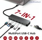 7-in-1 USB-C Hub with 5Gbps Ethernet, 100W PD Charging, 4K HDMI, 2 USB-A 3.2 Ports, SD/MicroSD Card Reader, Universal Dock for MacBook, Windows Laptop, iPad Pro, Chromebook (KB-USBC-5GH7) - Image 2