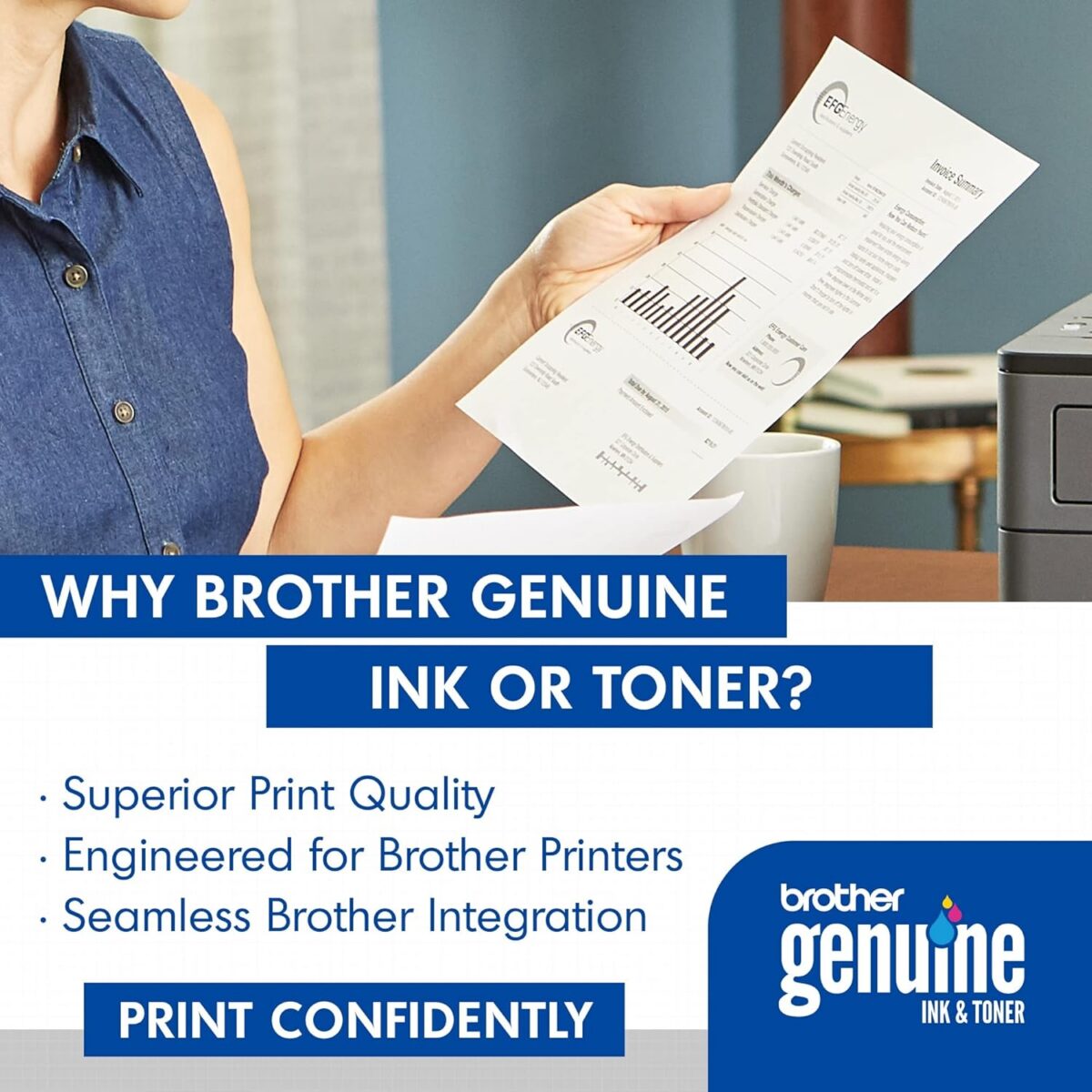 Brother Genuine Standard Yield Toner Cartridge, TN730, Replacement Black Toner, Page Yield Up To 1,200 Pages, Amazon Dash Replenishment Cartridge,1 Pack - Image 2