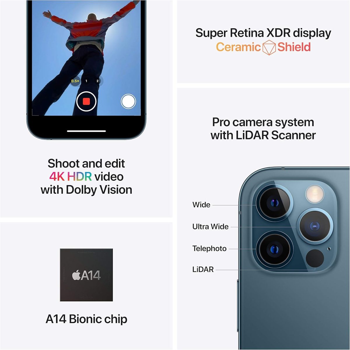 Apple iPhone 12 Pro (512GB, Silver) [Locked] + Carrier Subscription - Image 4