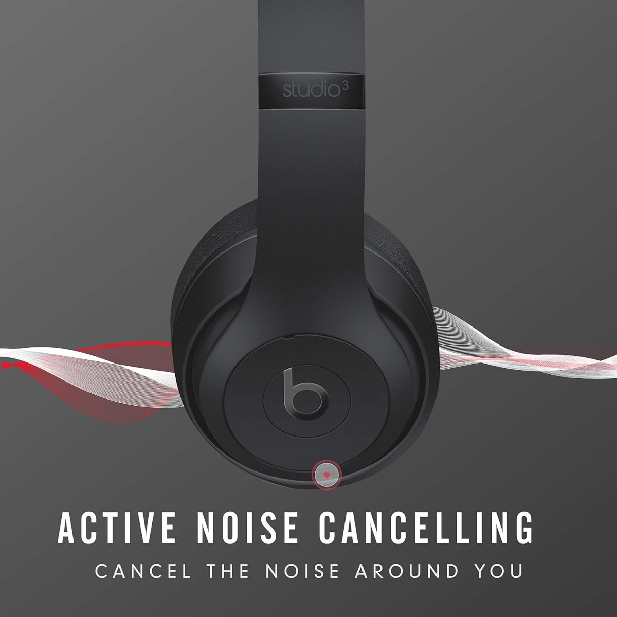 Beats Studio3 Wireless Noise Cancelling Over-Ear Headphones - Apple W1 Headphone Chip, Class 1 Bluetooth, 22 Hours of Listening Time, Built-in Microphone - Matte Black - Image 4