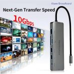7-in-1 USB-C Hub with 5Gbps Ethernet, 100W PD Charging, 4K HDMI, 2 USB-A 3.2 Ports, SD/MicroSD Card Reader, Universal Dock for MacBook, Windows Laptop, iPad Pro, Chromebook (KB-USBC-5GH7) - Image 6