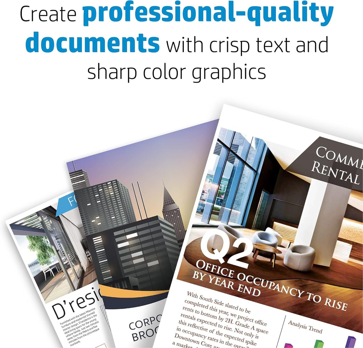 HP Everyday Business Paper, Glossy, 8.5x11 in, 32 lb, 150 sheets, works with laser printers (4WN08A) - Image 3