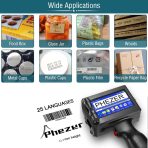 P15 Handheld Inkjet Printer for Flat Surface 0.5 Inch Nozzle for QRCode Barcode Production Date Time Logo Batch Number Print On Glass Bag Carton Box Wood Cloth Plastic Cable (25 Languages) - Image 2