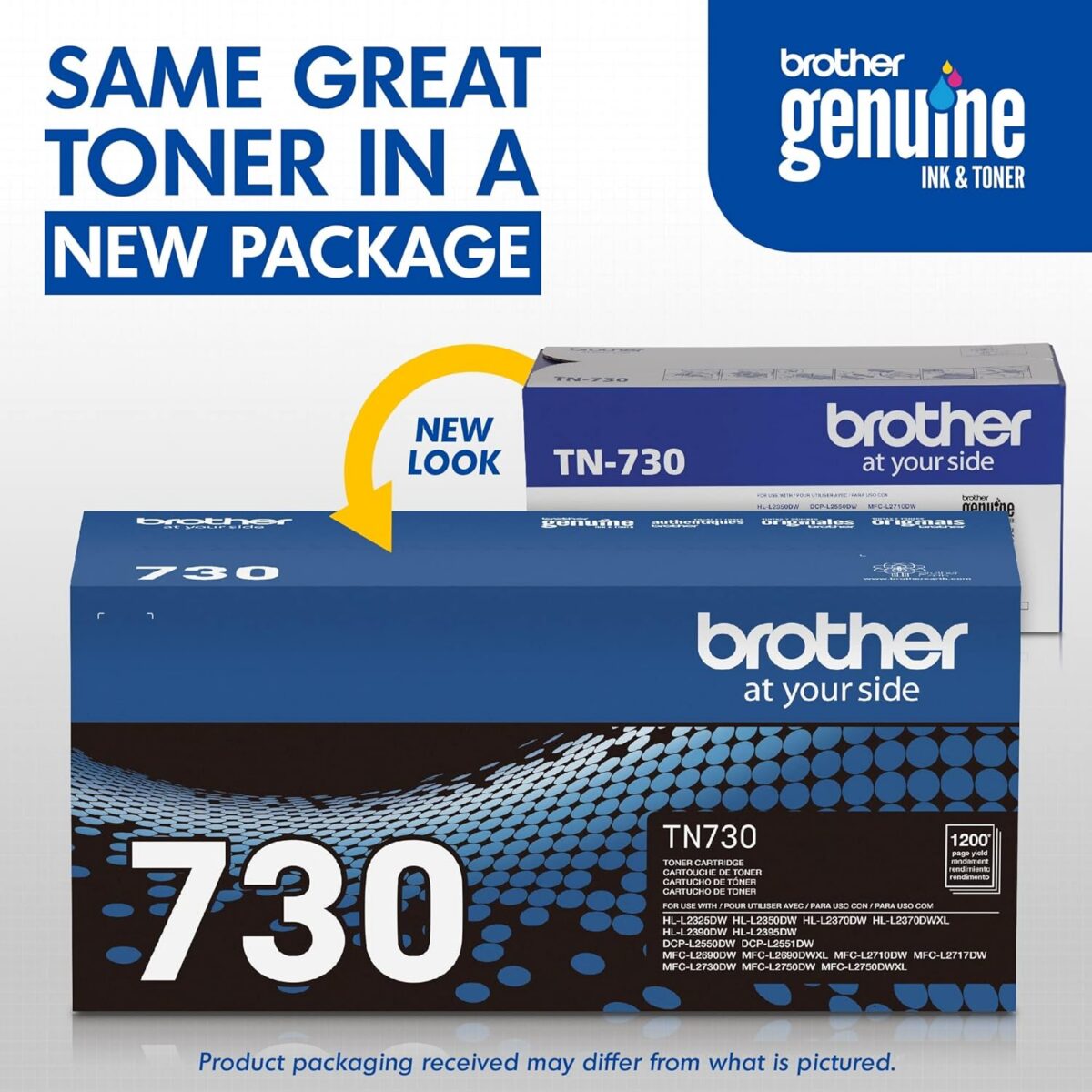 Brother Genuine Standard Yield Toner Cartridge, TN730, Replacement Black Toner, Page Yield Up To 1,200 Pages, Amazon Dash Replenishment Cartridge,1 Pack - Image 3