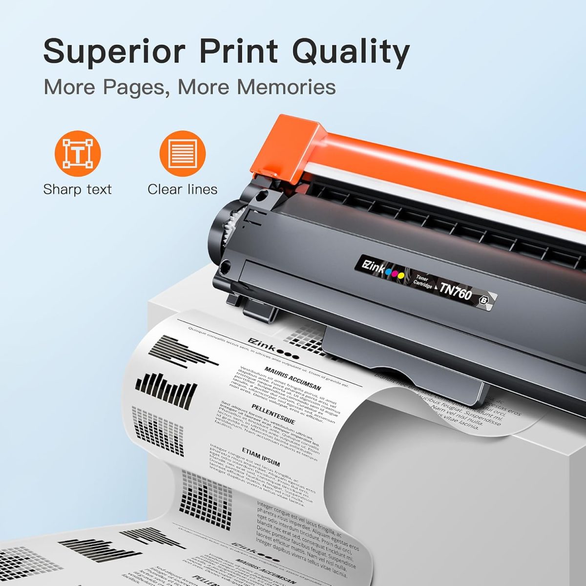 E-Z Ink TN760 Toner Cartridge Replacement Compatible for Brother TN-760 TN730 TN-730 for Brother DCP-L2550DW HL-L2350DW L2395DW L2390DW L2370DW MFC-L2710DW L2750DW L2730DW (Black, 1 Pack) - Image 4
