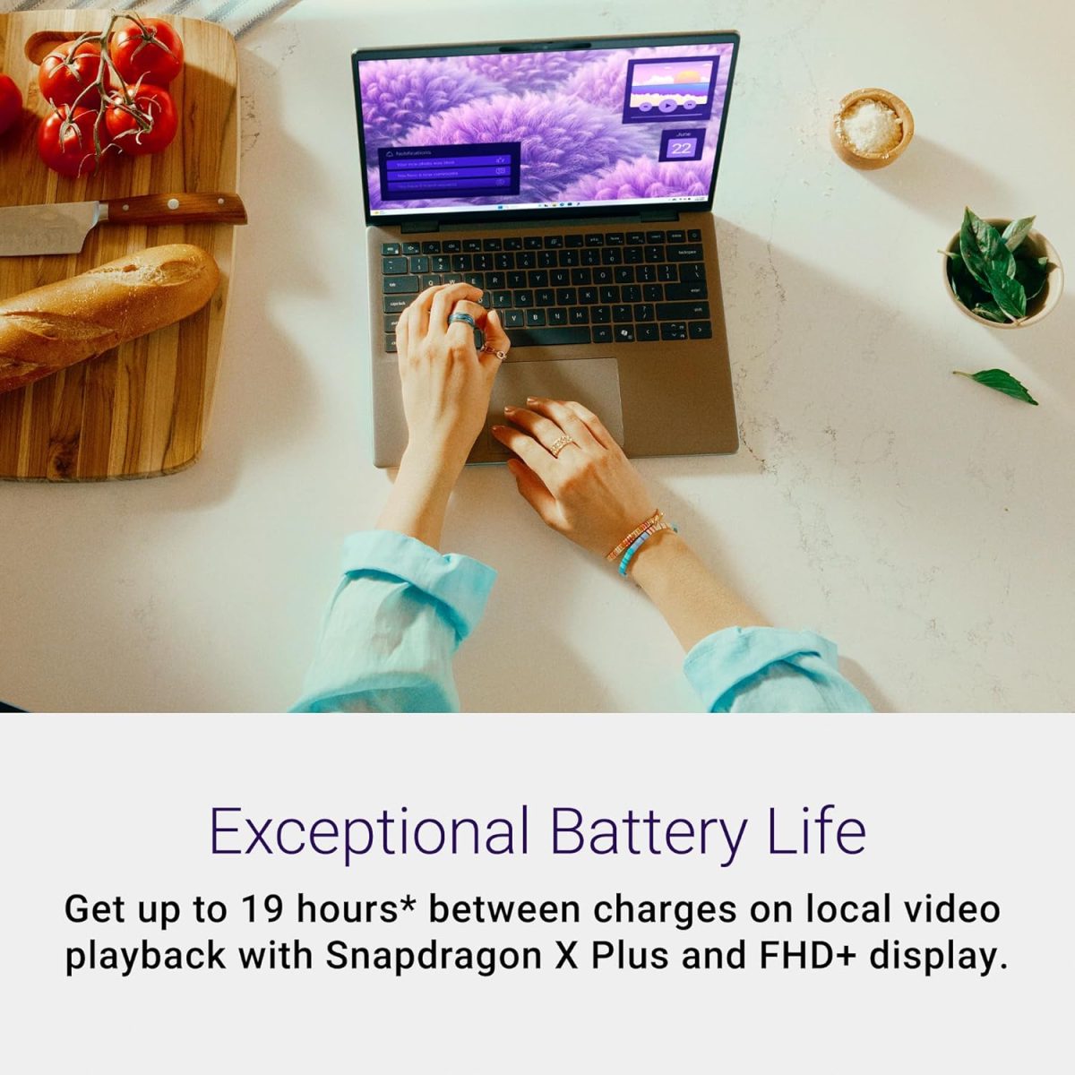 Dell Inspiron 5441 Laptop - 14-inch FHD+ (1920x1200) Display, Snapdragon X Plus - X1P-42-100 Processor, 16GB LPDDR5X RAM, 512GB SSD, Qualcomm Adreno, Windows 11 Home, Onsite Service - Titan Gray - Image 11