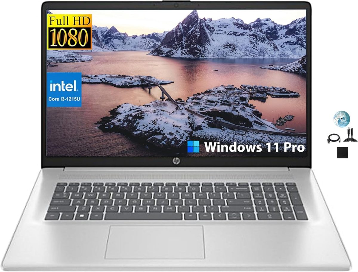 HP 17.3" FHD Business Laptop, 12th Gen Intel Core i3-1215U(6-Core, Beat i5-1135G7), 32GB RAM, 1TB SSD, Wi-Fi, Long Battery Life, Webcam, HDMI, Windows 11 Pro, GM Accessories - Image 1