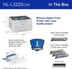Brother Color Laser Printer with Wireless Printing Fast 19 PPM Output, Duplex Feature, Mobile Device Compatible, 250-Sheet Paper Tray for Professional Home Office Printing (HL-L3220CDW) - Image 7
