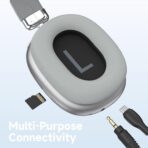 P5 Over Ear Bluetooth Headphones Wireless, Adjustable Lightweight Headset with Microphone, Bluetooth5.3,TF,Fitting in Gaming/Gym/Sports/Traveling Headphones for iPhone/Android/Samsung (Silver) - Image 5