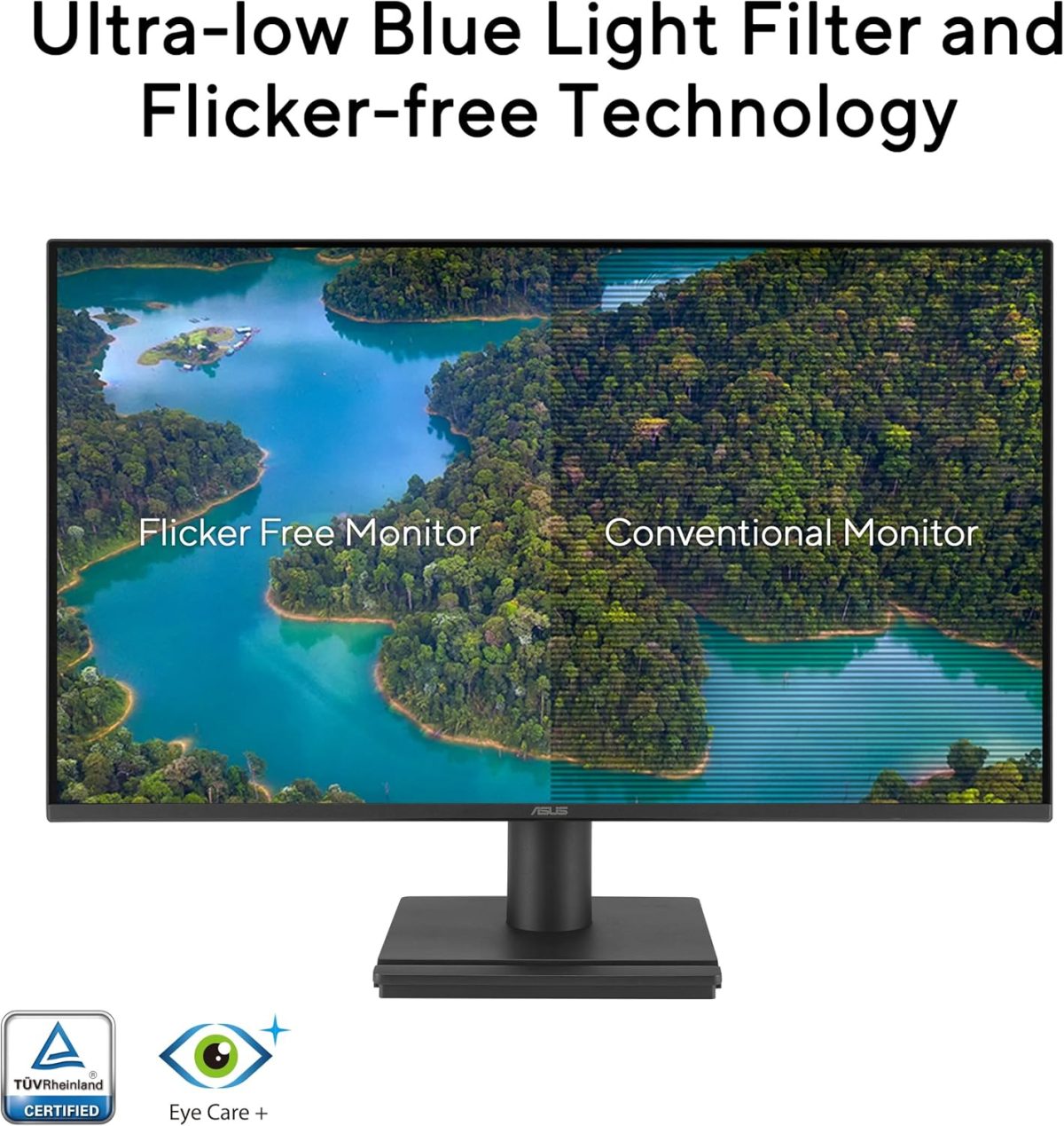 ASUS 24” (23.8-inch viewable) 1080P VA249HG Eye Care Monitor – IPS, Full HD, 99% sRGB, Frameless, 120Hz, Adaptive-Sync, 1ms, HDMI, VGA, Low Blue Light, Flicker Free, Wall Mountable, 3 yr Warranty - Image 5