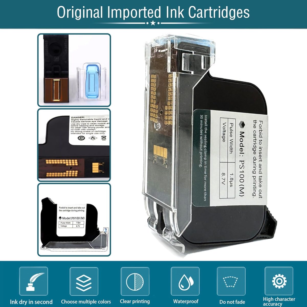 P15 Handheld Inkjet Printer for Flat Surface 0.5 Inch Nozzle for QRCode Barcode Production Date Time Logo Batch Number Print On Glass Bag Carton Box Wood Cloth Plastic Cable (25 Languages) - Image 5