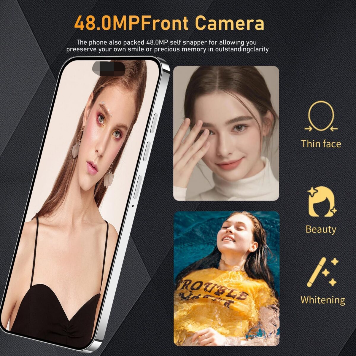 15ProMa x Smartphone, 16+512GB Unlocked Phone, Android 14.0, 48+108MP Zoom Camera, Mobile Phone with Build-in Pen,Long Battery Life 6800mAh, Dual SIM, 6.8“ HD Screen,5G/4G (White) - Image 5