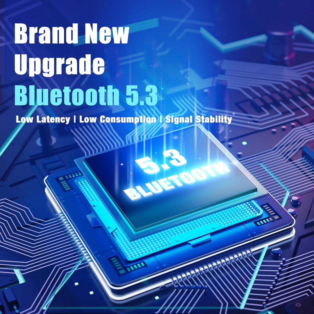 BERIBES Bluetooth Headphones Over Ear, 65H Playtime and 6 EQ Music Modes Wireless Headphones with Microphone, HiFi Stereo Foldable Lightweight Headsets, Deep Bass for Home Office Cellphone PC Ect. - Image 7