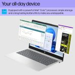 HP 14 inch Laptop, HD Display, Intel Core i3-N305, 8 GB RAM, 256 GB SSD, Intel UHD Graphics, Windows 11 Home in S Mode, Natural Silver, 14-ep0299nr - Image 3