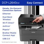 Brother DCP-L2640DW Wireless Compact Monochrome Multi-Function Laser Printer with Copy and Scan, Duplex, Mobile, Black & White | Includes Refresh Subscription Trial(1), Works with Alexa - Image 6