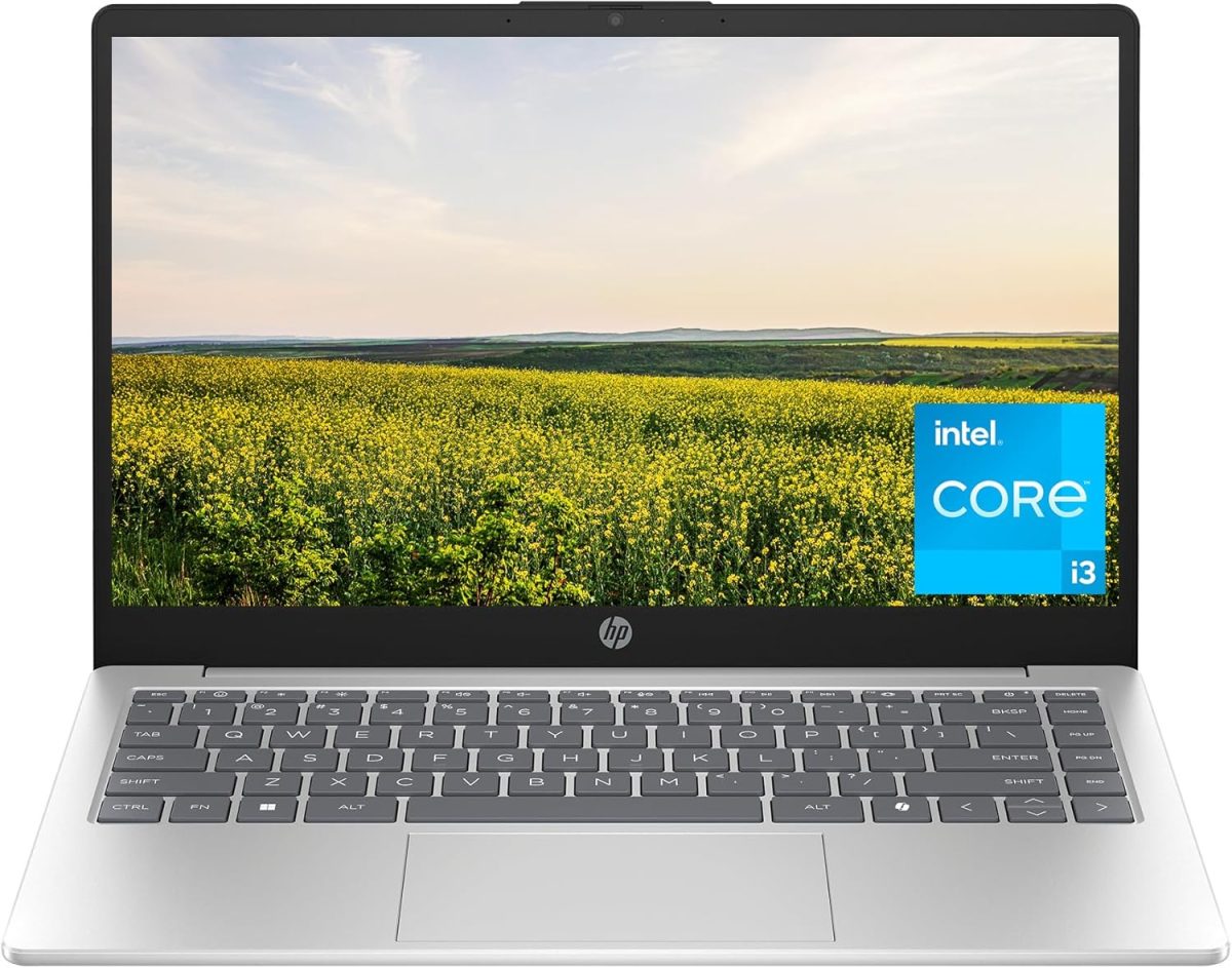 HP 14 inch Laptop, HD Display, Intel Core i3-N305, 8 GB RAM, 256 GB SSD, Intel UHD Graphics, Windows 11 Home in S Mode, Natural Silver, 14-ep0299nr - Image 1