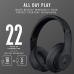Beats Studio3 Wireless Noise Cancelling Over-Ear Headphones - Apple W1 Headphone Chip, Class 1 Bluetooth, 22 Hours of Listening Time, Built-in Microphone - Matte Black - Image 5