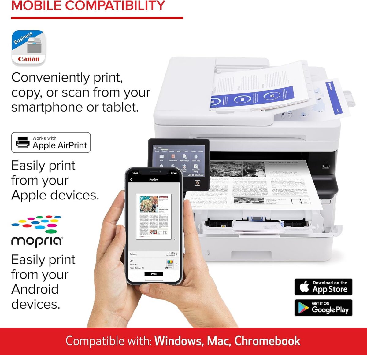 Canon imageCLASS MF462dw - Monochrome, Duplex Wireless Laser Printer, All-in-One with Scanner, Copier, Fax, Home or Office, Auto Document Feeder, Mobile Ready, 3 Year Limited Warranty, 37 PPM, White - Image 5