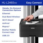 Brother HL-L2460DW Wireless Compact Monochrome Laser Printer with Duplex, Mobile Printing, Black & White Output | Includes Refresh Subscription Trial(1), Works with Alexa - Image 6