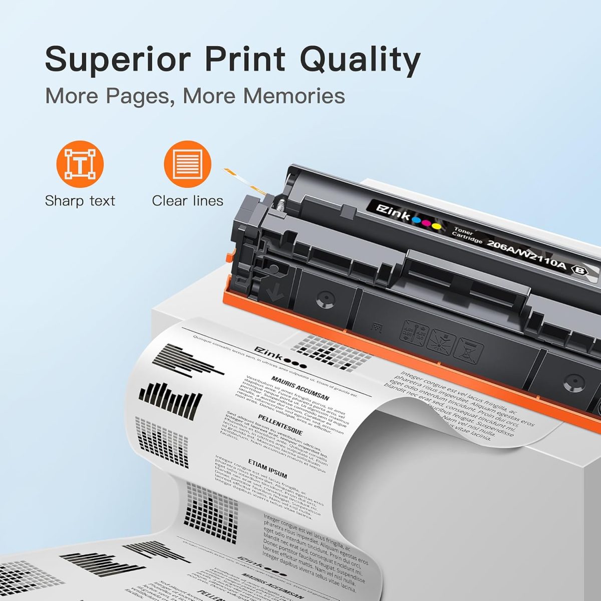 E-Z Ink Compatible Replacement for HP 206A Toner Cartridges 4 Pack Compatible with HP Color Laserjet Pro MFP-M283fdw M283cdw for HP MFP M283fdw Toner Cartridges (BCMY 4 Pack 206X 206A Toner) - Image 3