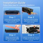 414A Toner Cartridges 4 Pack MFP M479fdw with Chip Compatible Replacement for HP 414A 414X for Color Laserjet Pro MFP M479fdw M479fdn M479dw M454dw M454dn M479 Printer Ink W2020A W2020X High Yield - Image 7