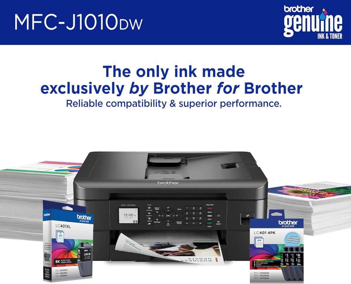 Brother MFC-J1010DW Wireless Color Inkjet All-in-One Printer with Mobile Device and Duplex Printing, Refresh Subscription and Works with Alexa - Image 4