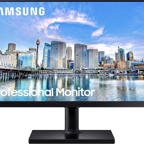 SAMSUNG FT45 Series 27-Inch FHD 1080p Computer Monitor, 75Hz, IPS Panel, HDMI, USB Hub, Height Adjustable Stand, 3 Yr WRNTY (LF27T450FQNXGO),Black