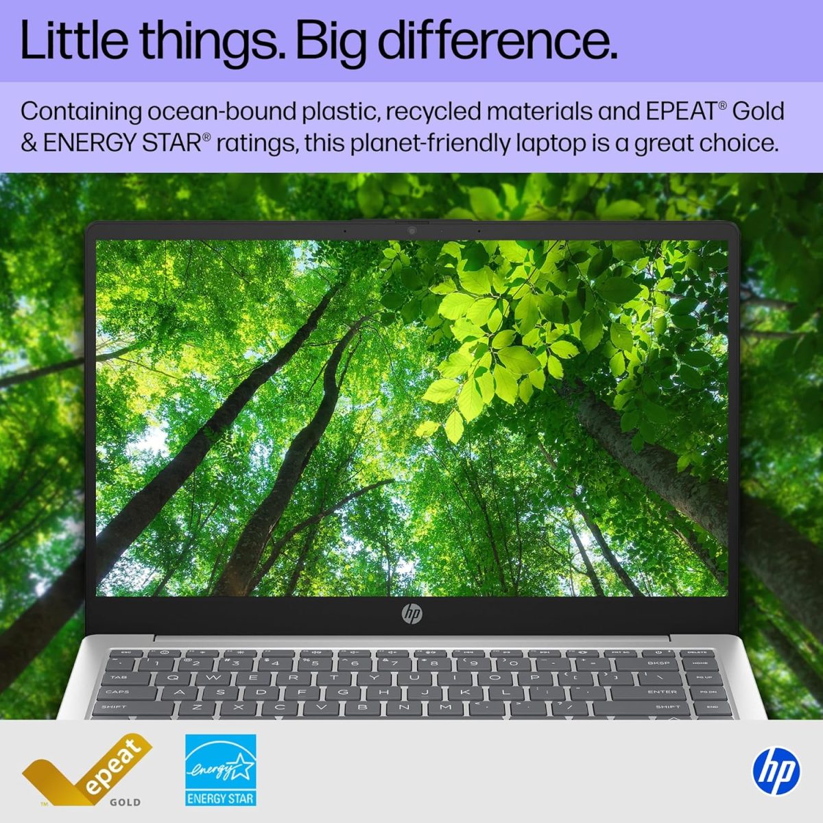 HP 14 inch Laptop, HD Display, Intel Core i3-N305, 8 GB RAM, 256 GB SSD, Intel UHD Graphics, Windows 11 Home in S Mode, Natural Silver, 14-ep0299nr - Image 6